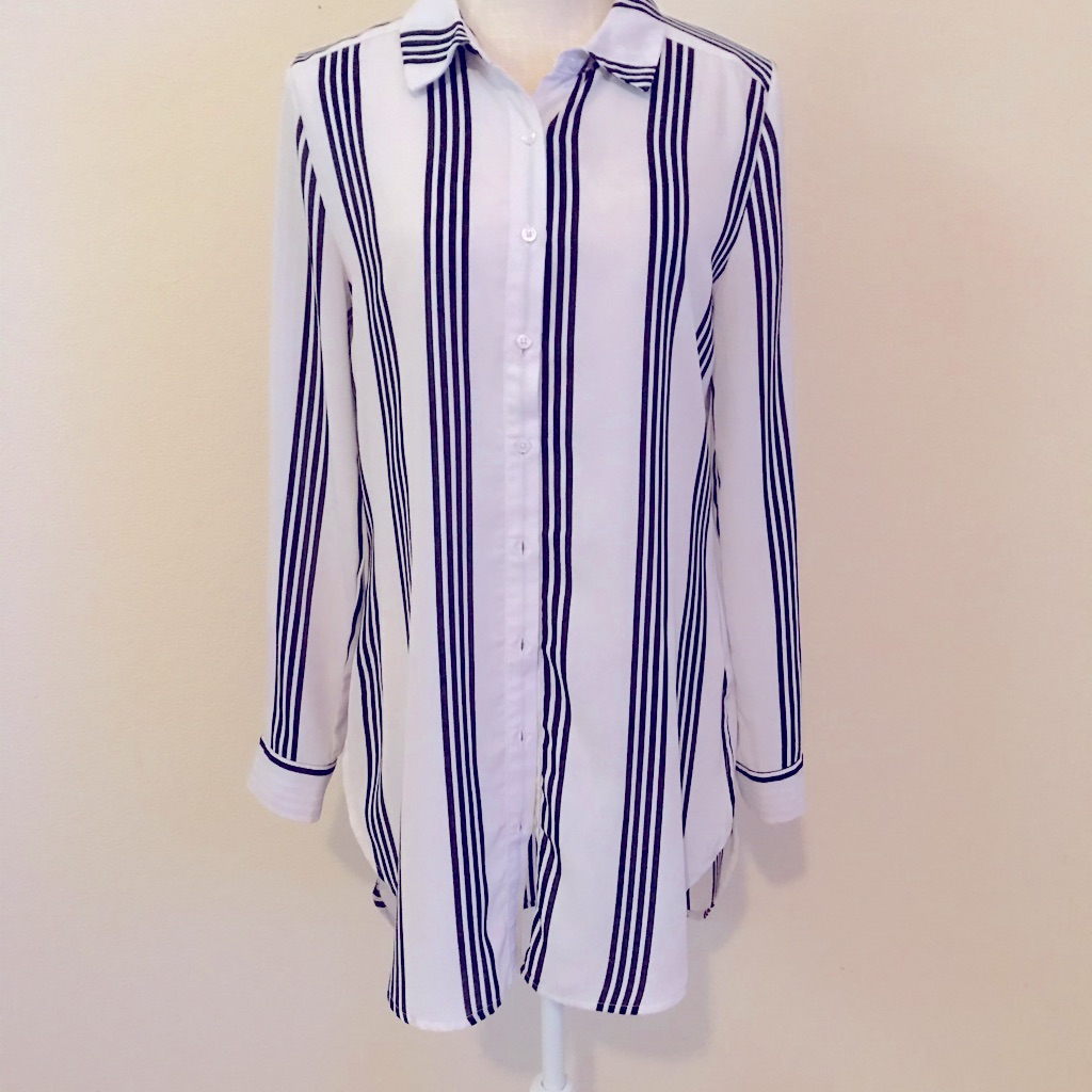 Long Button Up Blouse